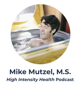 Mike Mutzel submerged in his Morozko Ice Bath up to his shoulders