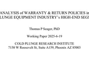 Analysis of Warranty Policies in Cold Plunge Equipment Industry cover page