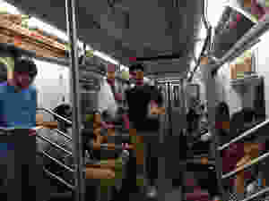 man unauthorized commercial activity on nyc subway train
