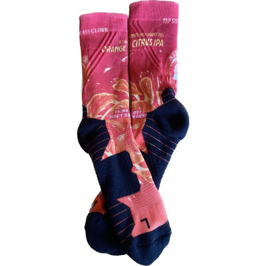 Orange Citrus sports compression socks