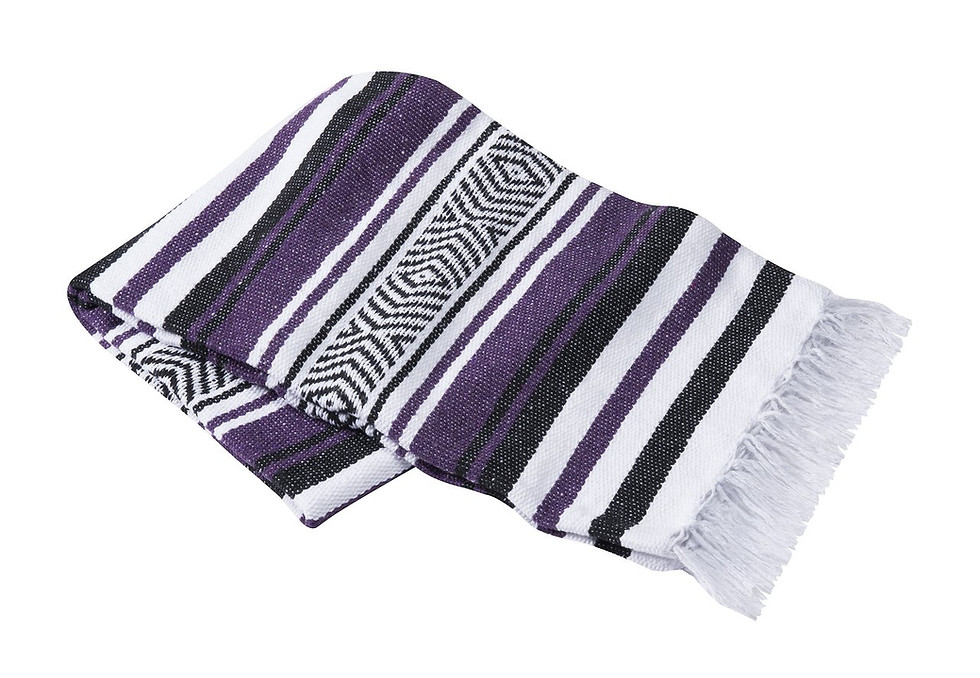 Thumbnail: Hand Woven Yoga Blanket Striped