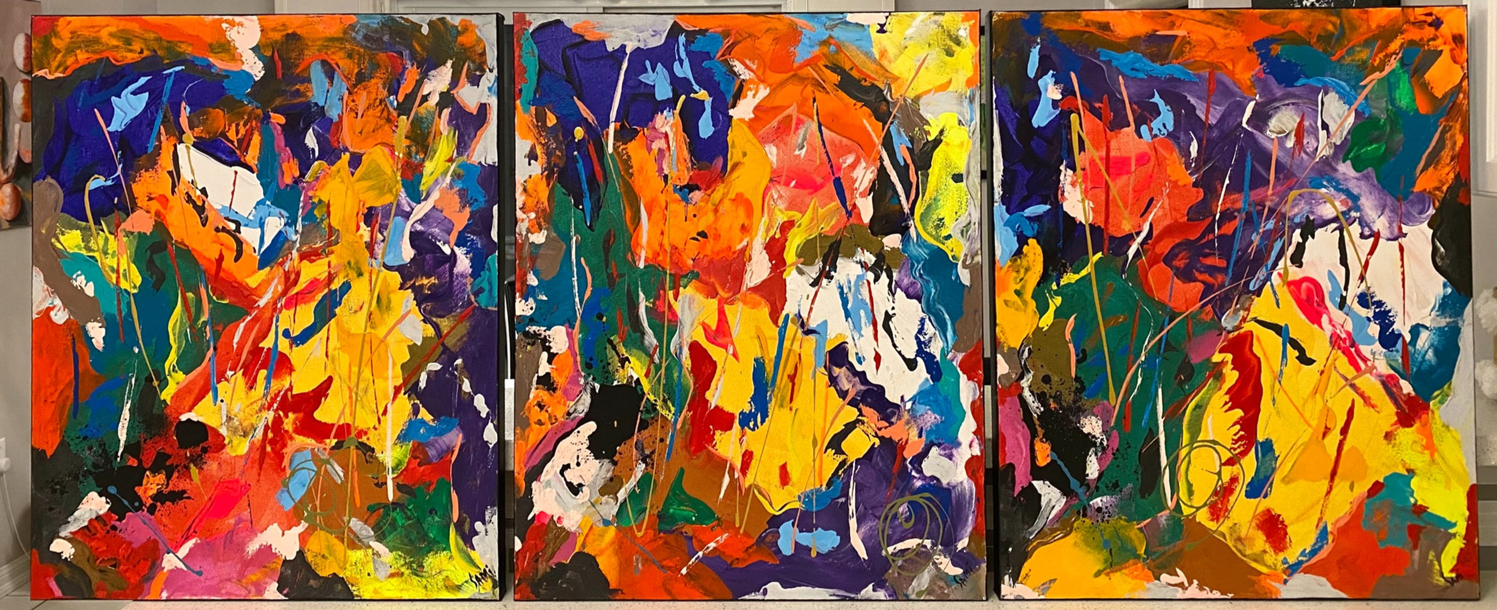 Large Abstract Acrylic Painting