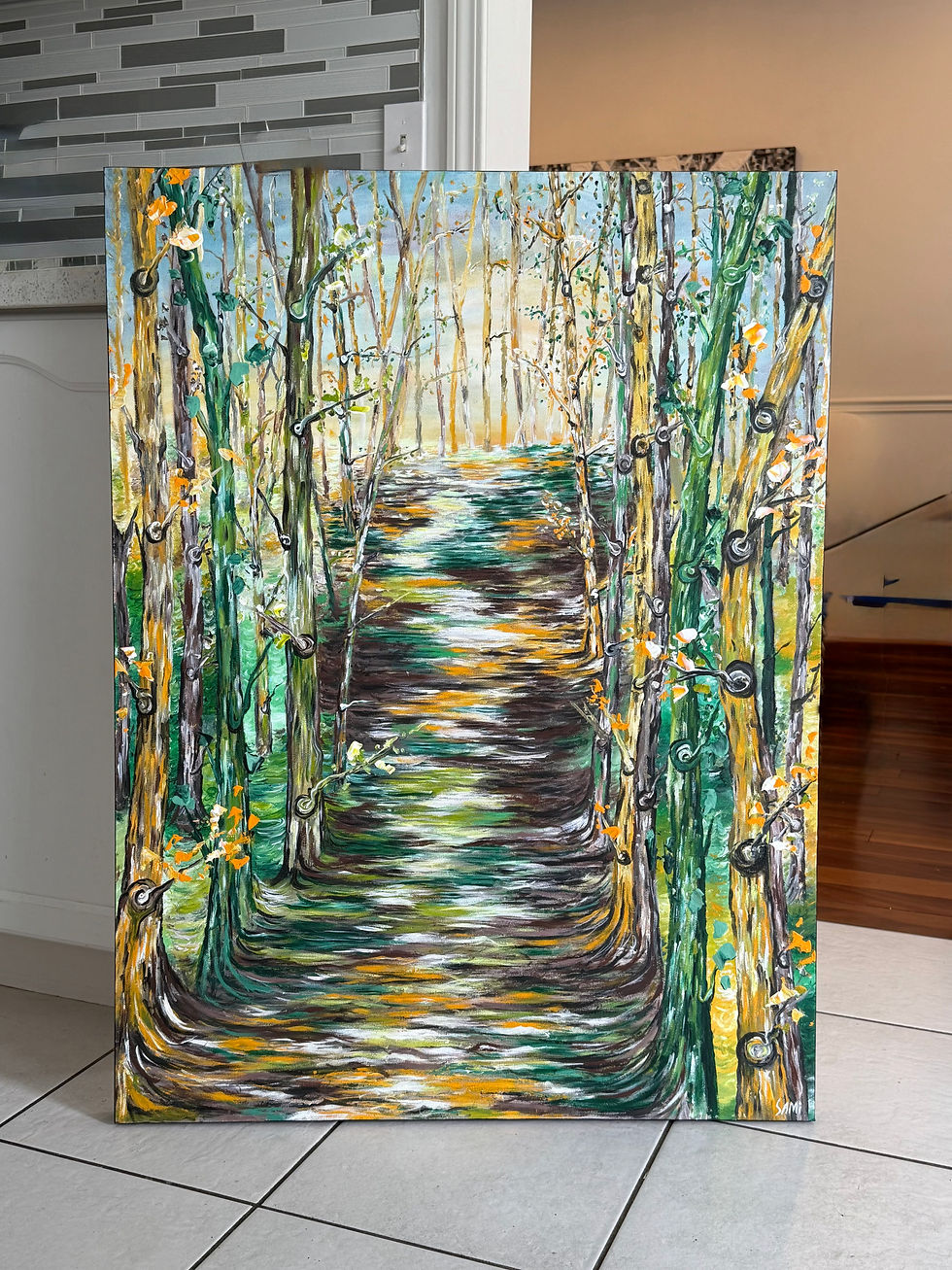 Thumbnail: Acrylic Tree Painting