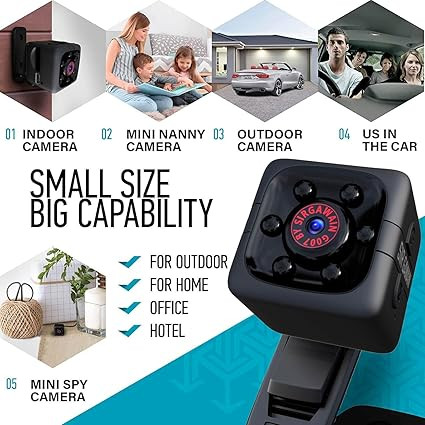 SIRGAWAIN Tiny Security Camera with Night Vision AI Motion  Detect
