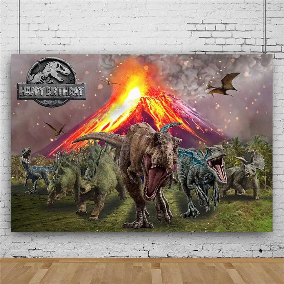 Miniatura: SIRGAWAIN 7X5ft Kids Jurassic Dinosaur World Backdrops