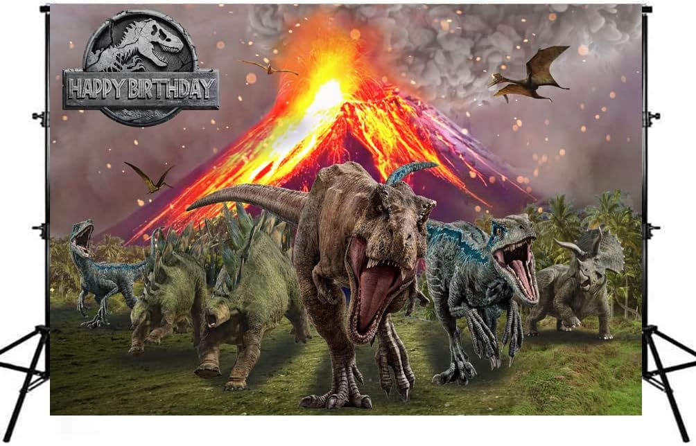 SIRGAWAIN 7X5ft Kids Jurassic Dinosaur World Backdrops
