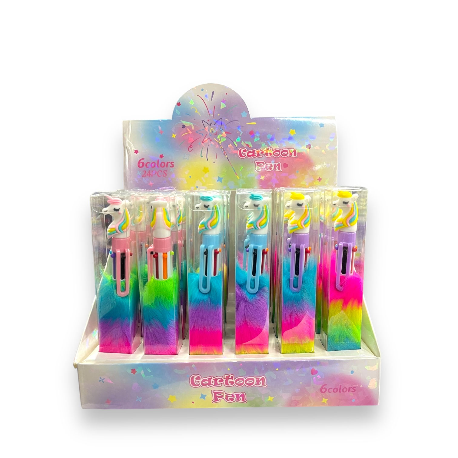 Unicorn fur pen 6 colour