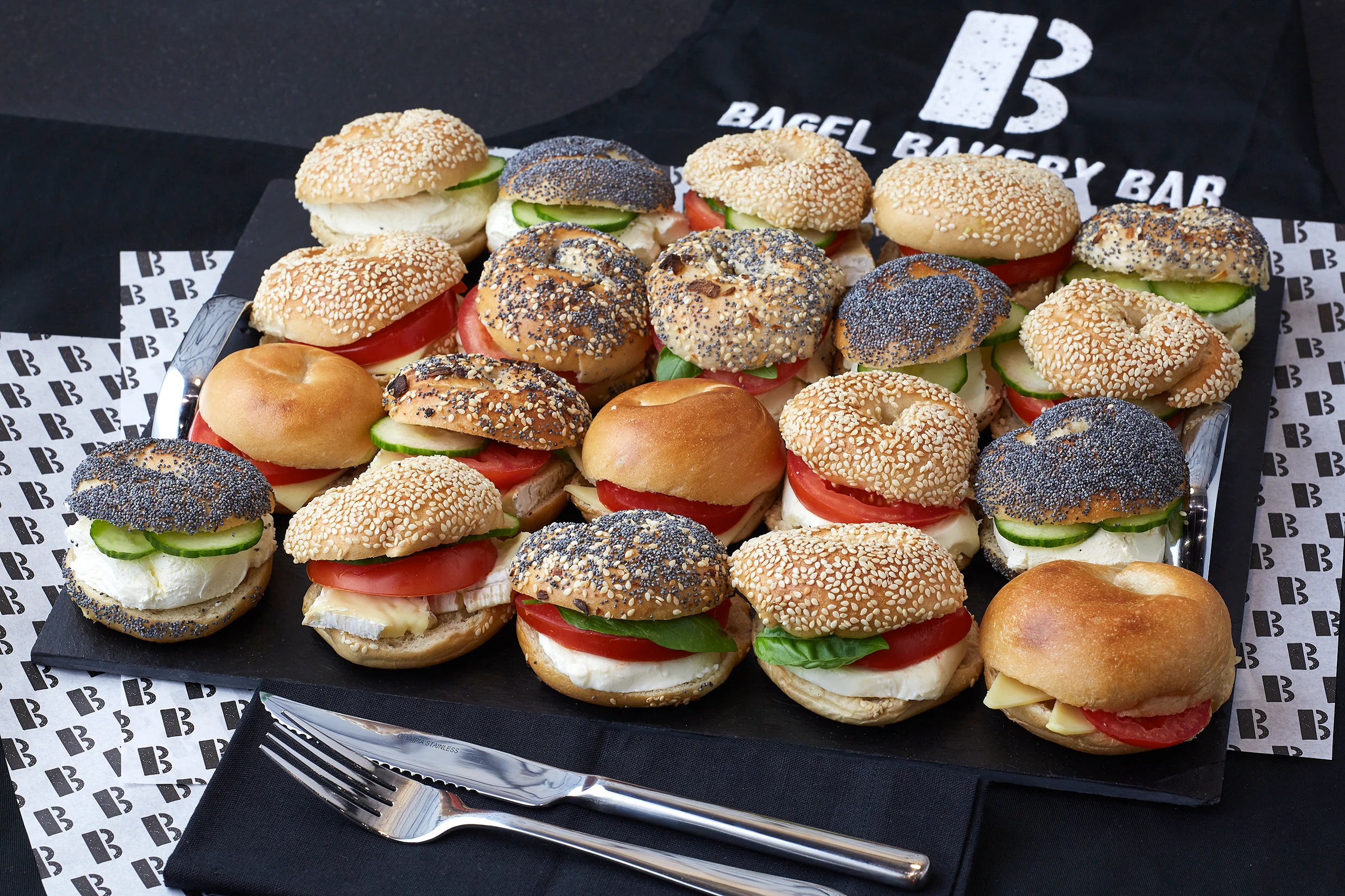 Go Cheese Mini Bagel Platter .webp