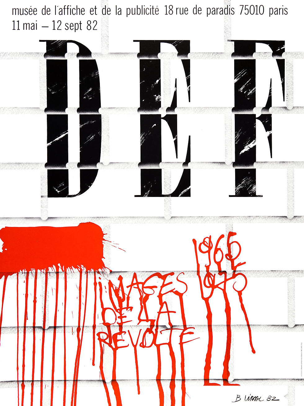 Vidal, Bernard - "DEF Images De La Revolte" 1982 Lithograph Poster