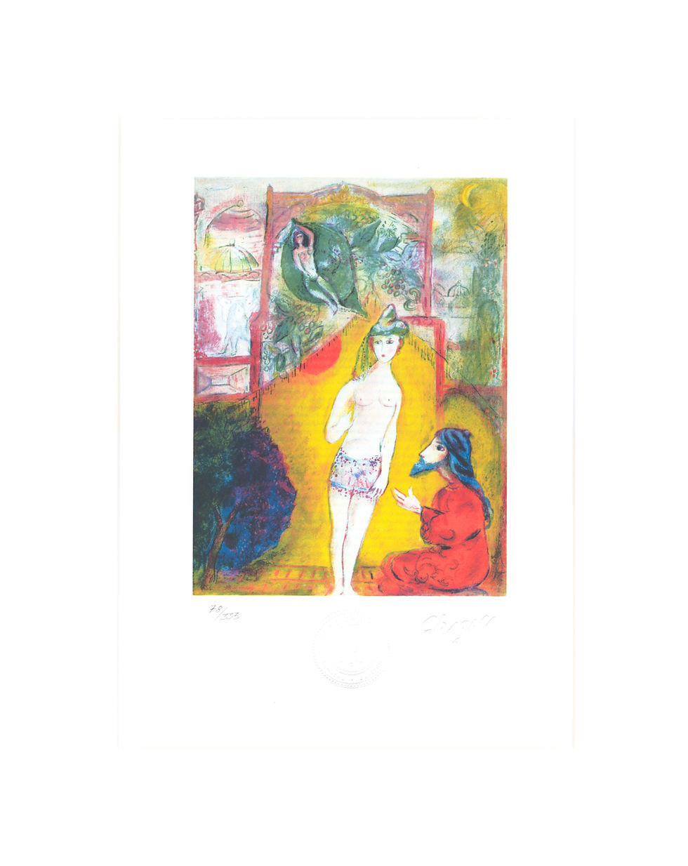 Chagall, Marc - 1985 Lithograph "Mille et une Nuits, Planche 1"