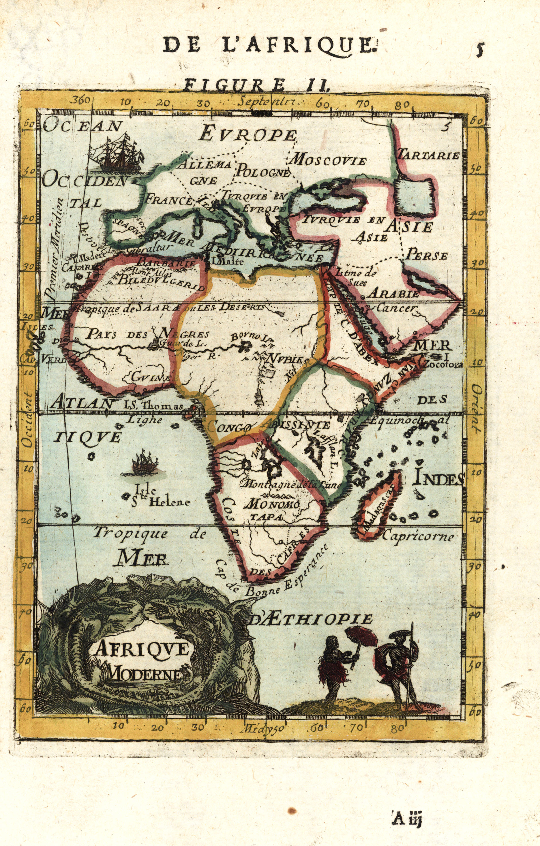 1683 Mallet Map "Afrique Moderne" (Modern Africa)