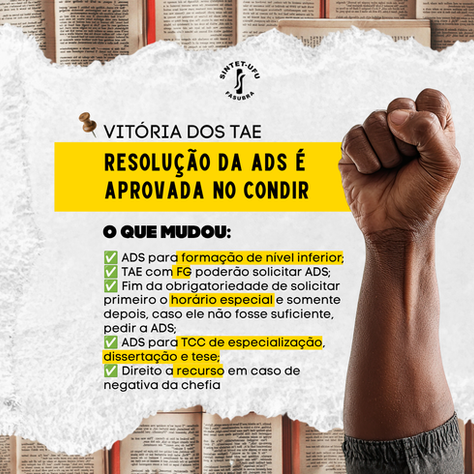 🚩 MOBILIZAÇÃO DOS TAE VENCE NO CONDIR: resolução da ADS aprovada!