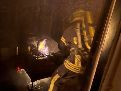 Übung im Brandcontainer