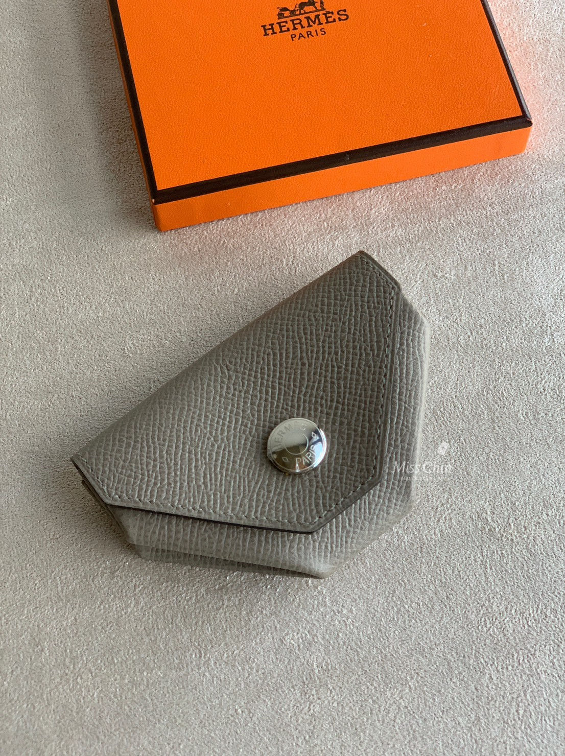 Hermes Verso 三角零錢包 - 瀝青灰