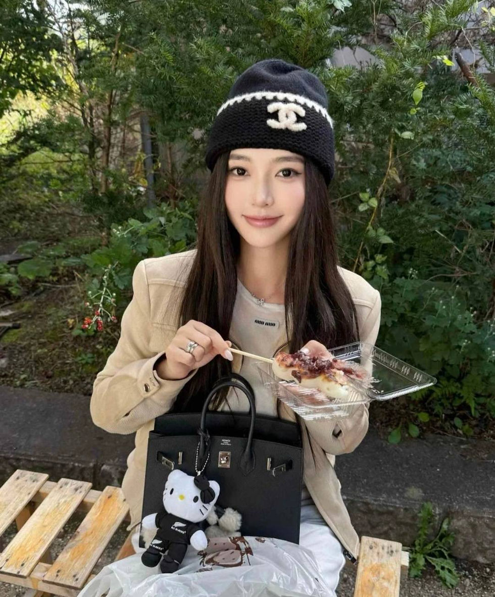 縮圖：Chanel 編織撞色毛帽 - 黑白