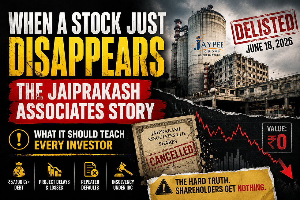 When a Stock Just Disappears: The Jaiprakash Associates Story, What It Should Teach Every Investor