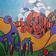 Refugees Panel 4 (6' x 6') Cold Wax and
