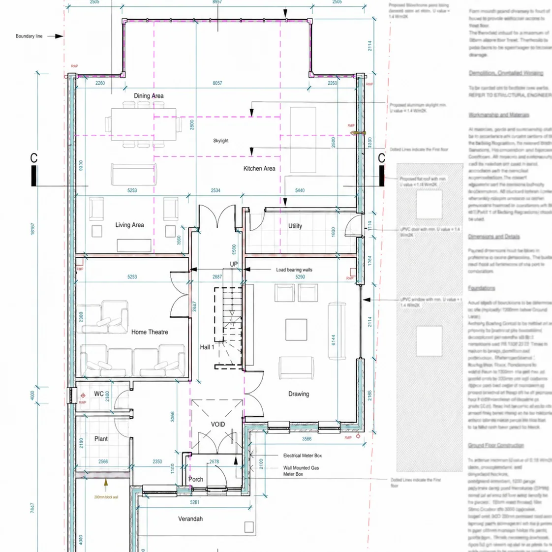 Floor plan from a J.LEO residential planning project