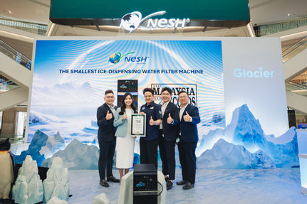 NESH GLACIER 荣获全马体积最小制冰滤水器 马来西亚纪录大全认证