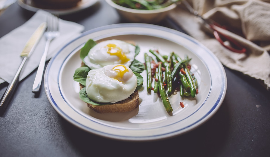 Poached Eggs on Muffins