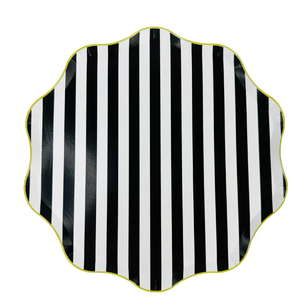 Plato Grande Black & White striped