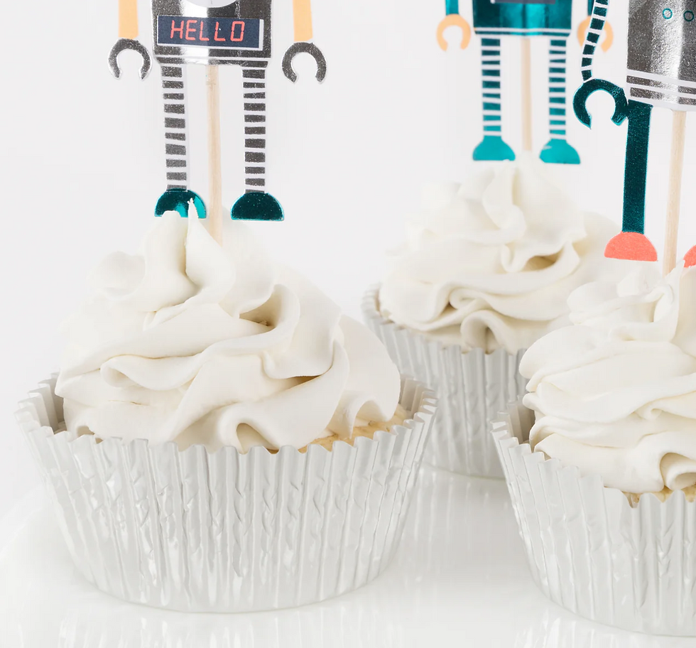 Miniatura: Cupcake Topper Robots
