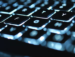 Glowing Keyboard Closeup