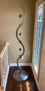 Upcycled abstract metal sculpture