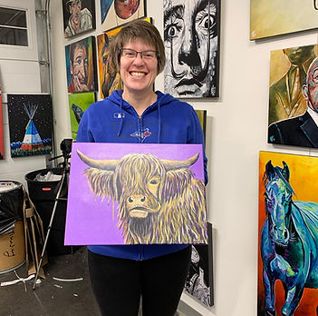 An artist who join us and sharing her talent in painting