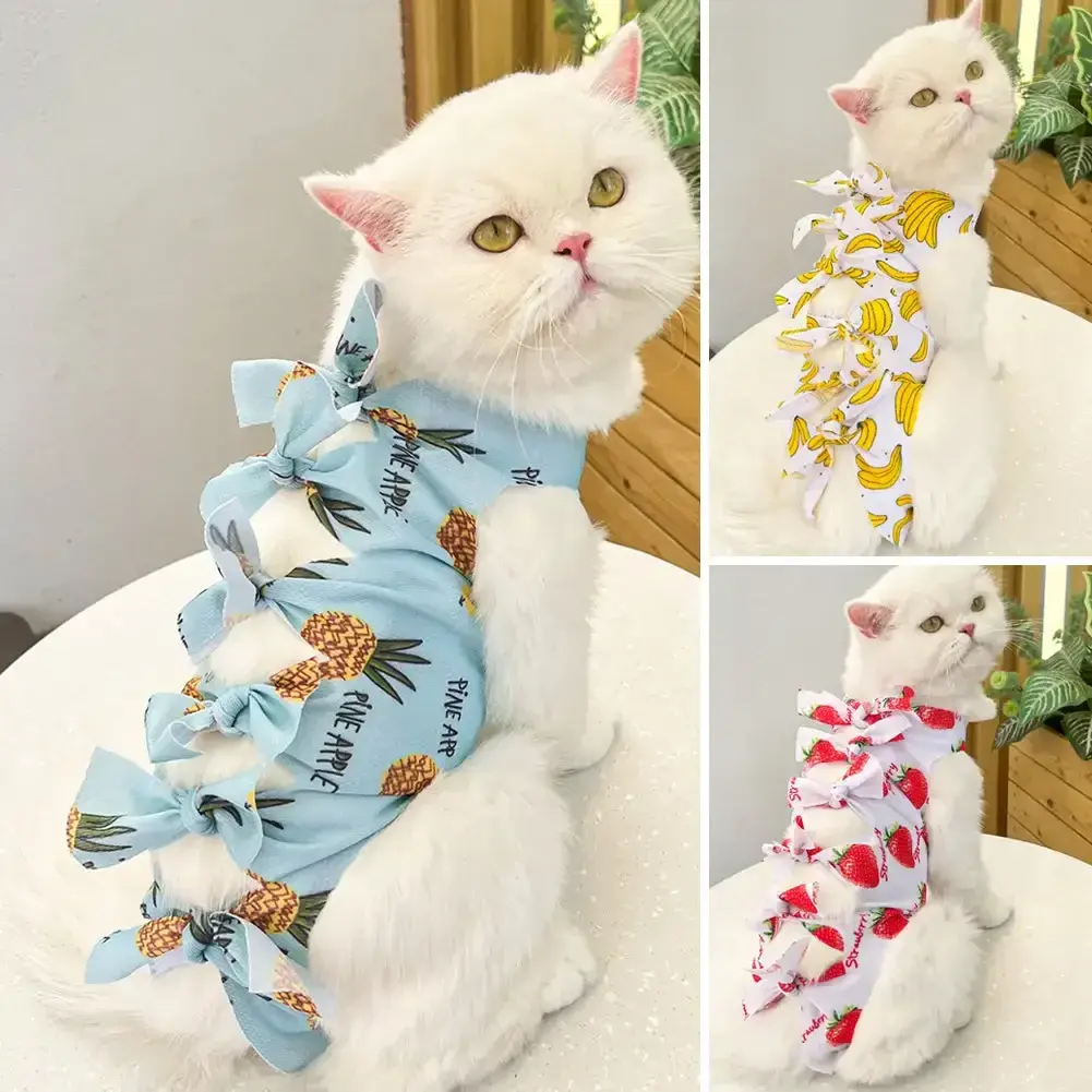 Traje de recuperación para gatos (postoperatorio transpirable)