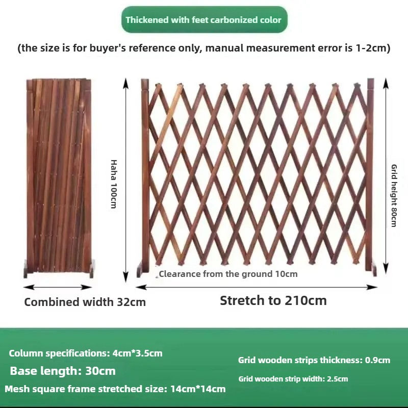 Miniatura: Valla extensible de madera para gatos y perros – barrera plegable para el hogar