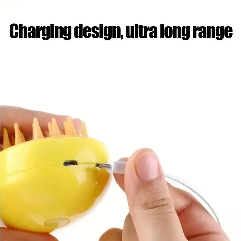 Miniatura: Cepillo Eléctrico 3 en 1 con Vaporizador para Perros y Gatos — Peina y Hidrata