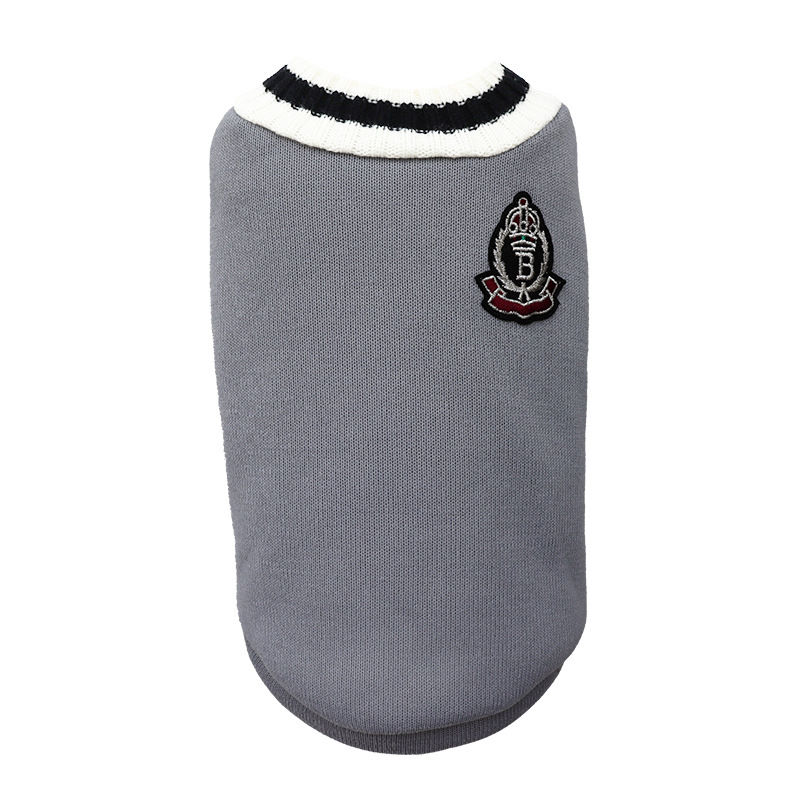 Miniatura: Chaleco/suéter para perros y gatos (estilo preppy / navideño)
