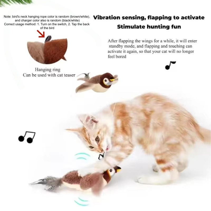 Miniatura: Juguete interactivo para gatos (pájaro con movimiento)