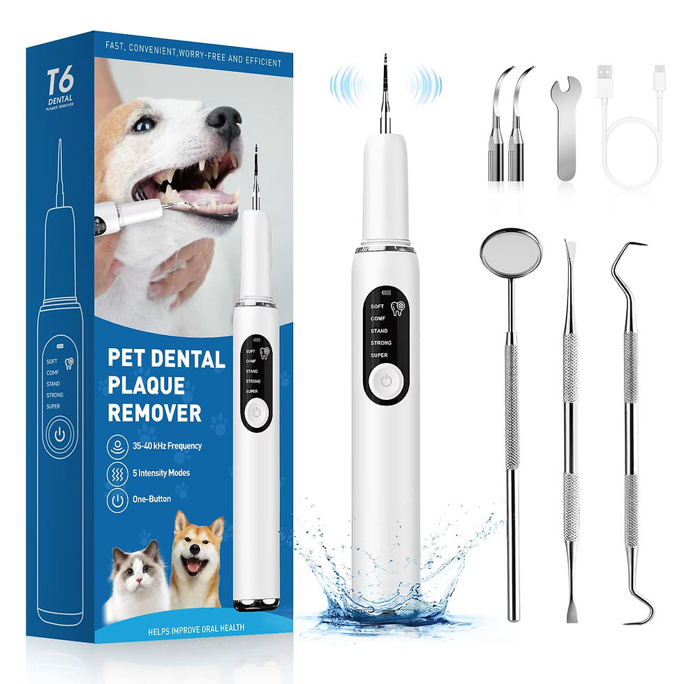 Limpiador dental ultrasónico para mascotas con luz LED