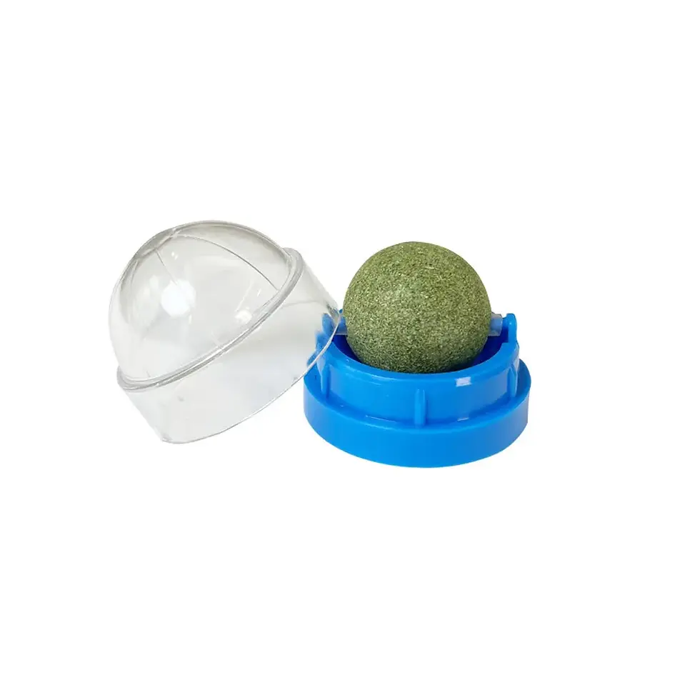 Miniatura: Pelota de juguete adhesiva para pared con hierba gatera natural