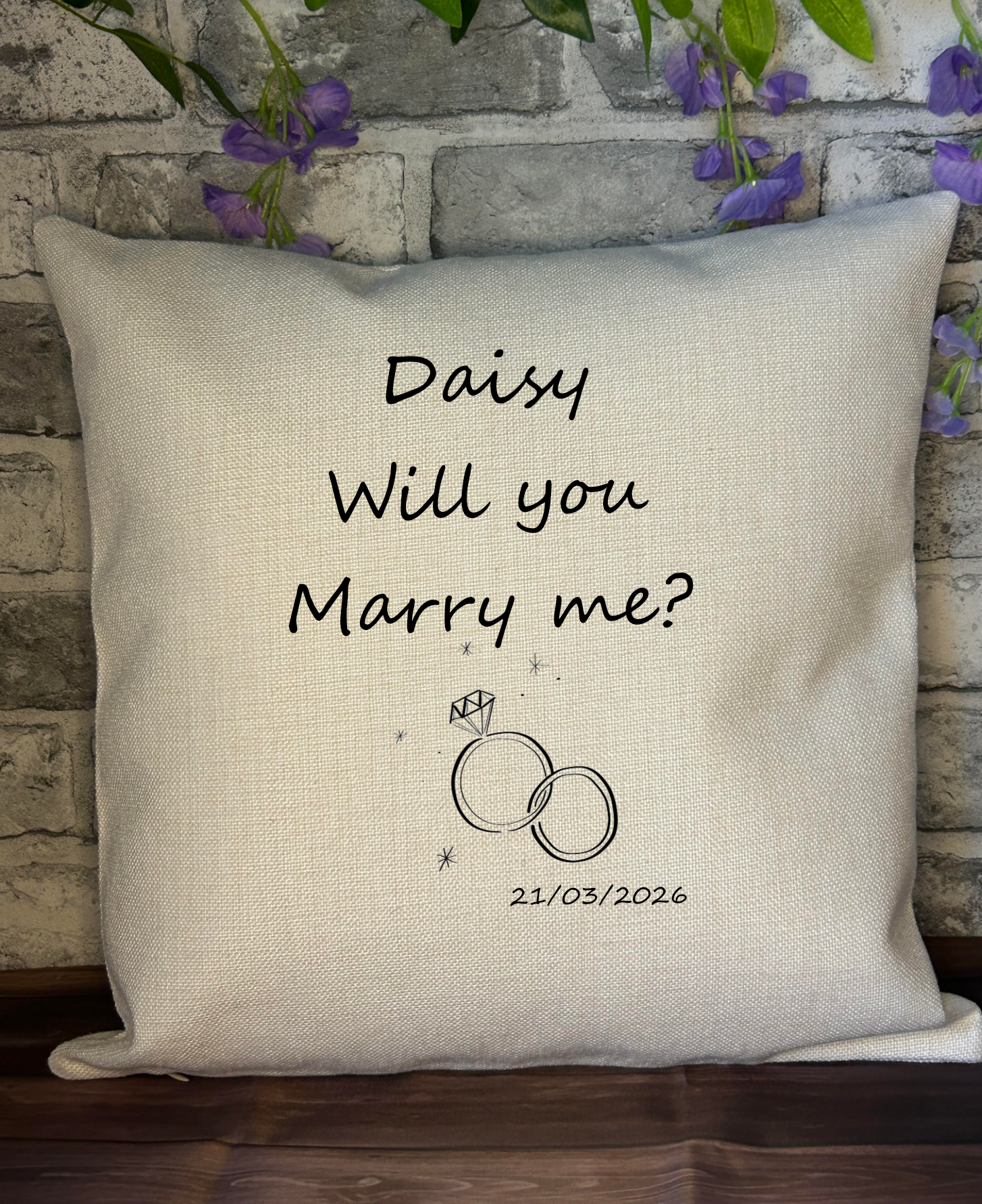 Personalised Proposal Cushion