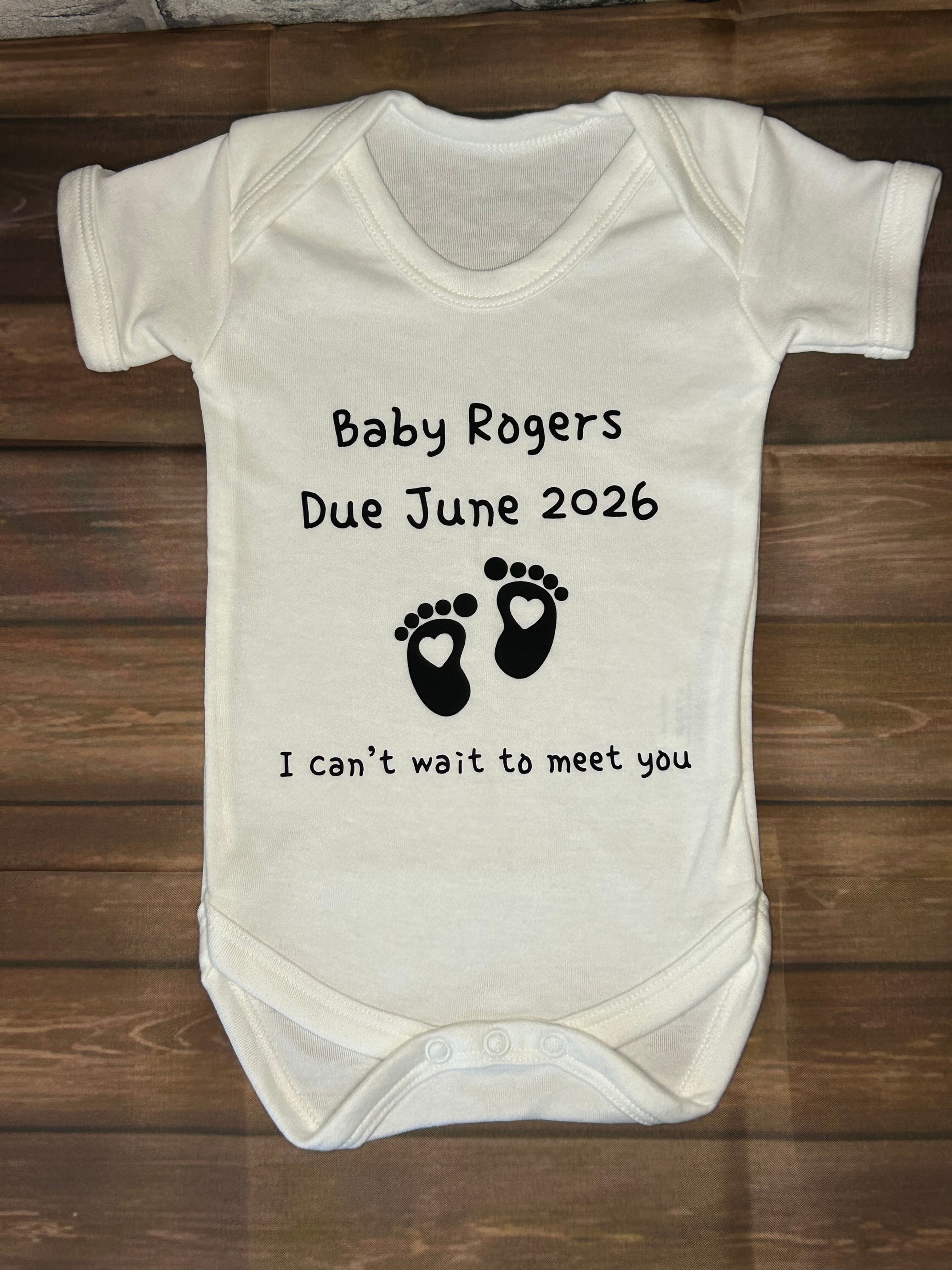 Personalised Pregnancy Announcement Baby Grow