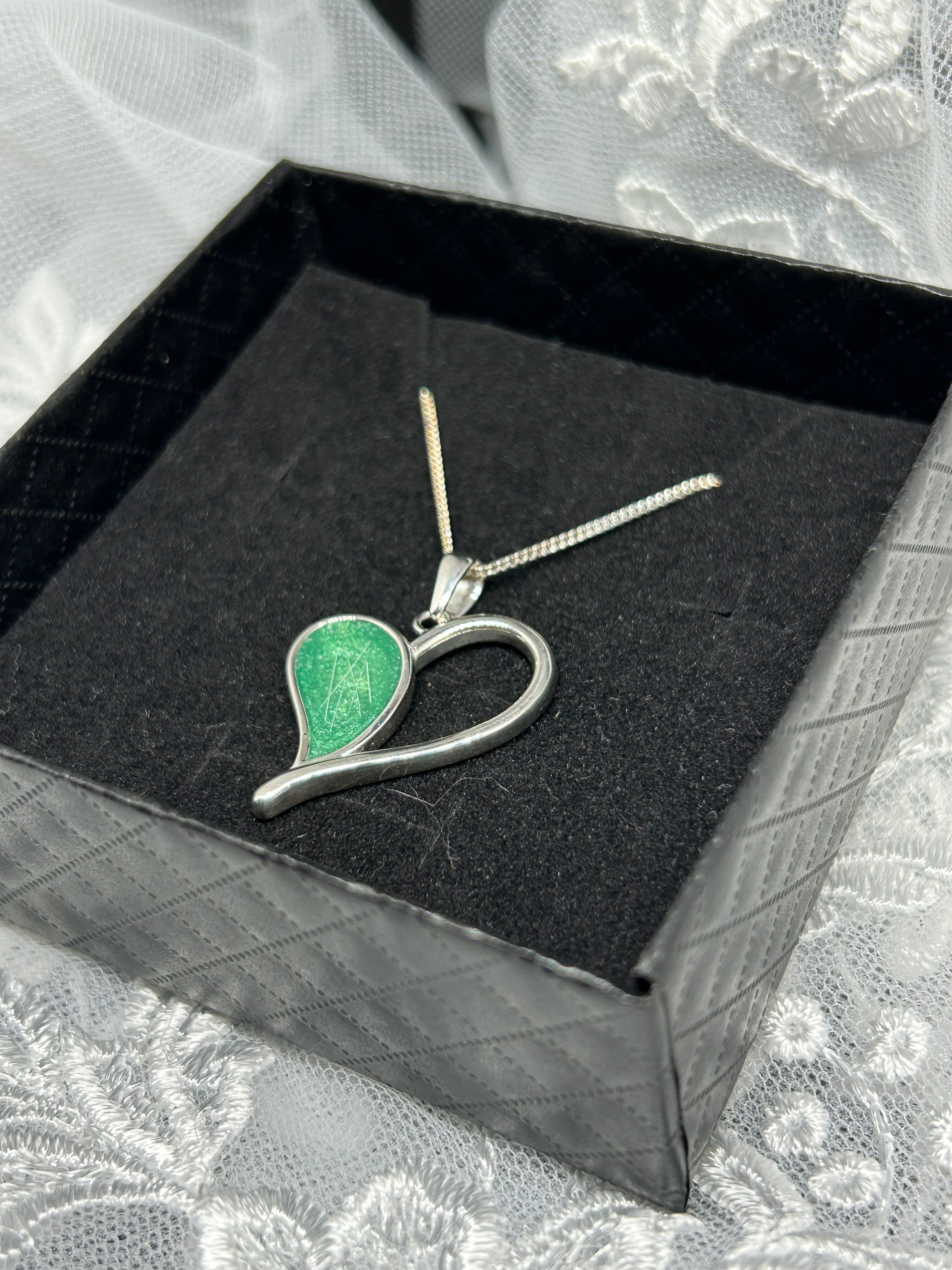 Half Filled Heart Necklace