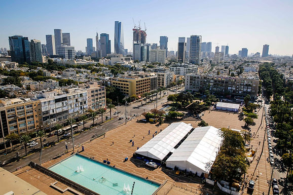 DECEMBER 31, 2020 - Tel Aviv-Yafo, Ichilov Hospital Open Rabin Square Vaccination Center
