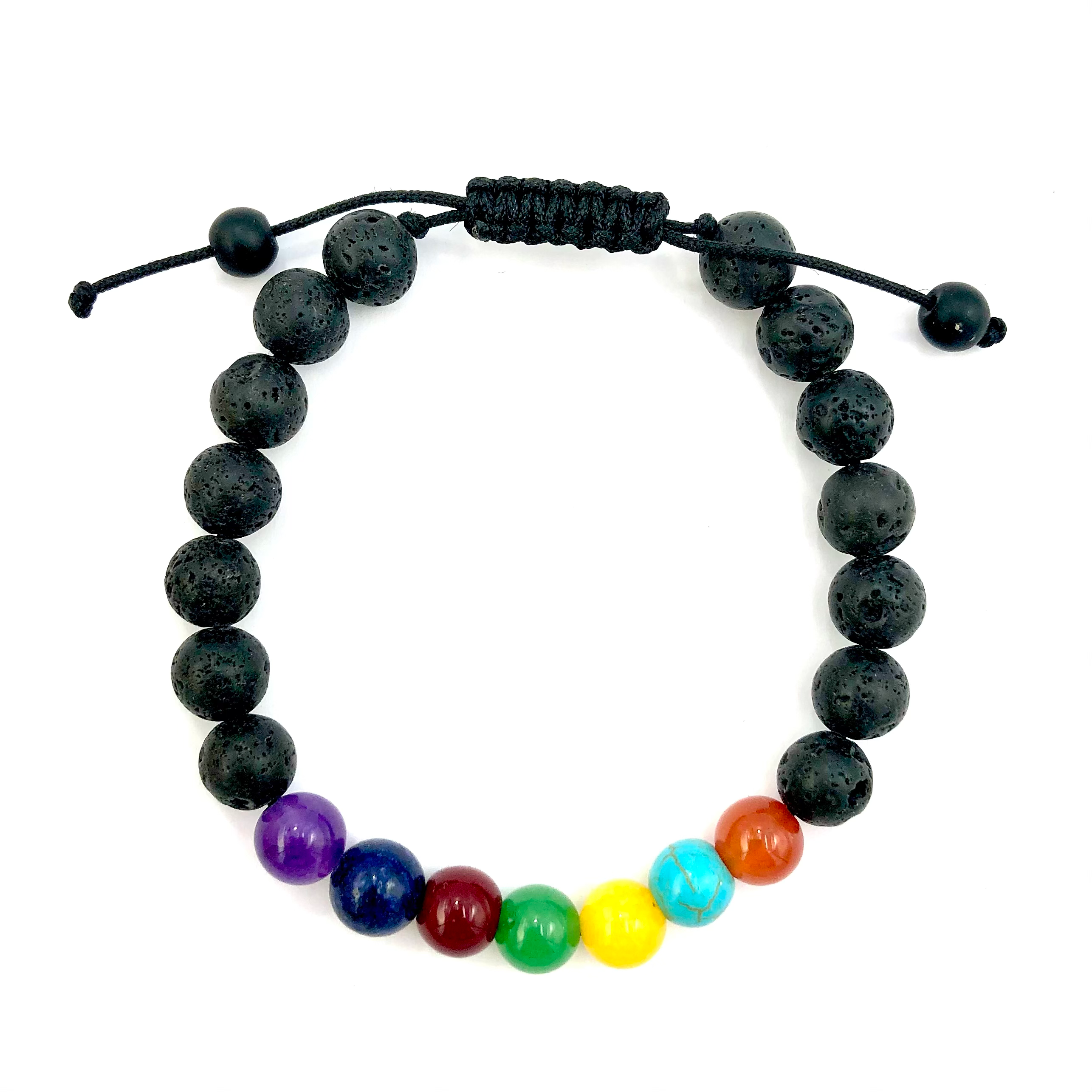 Pulsera lava volcánica 7 chakra