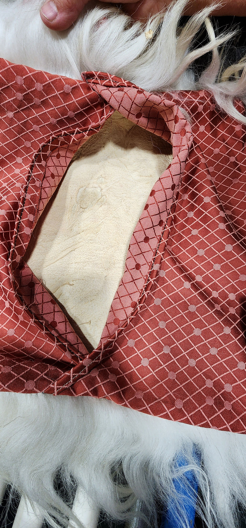 Thumbnail: White Karakul pillow cover w/ pillow