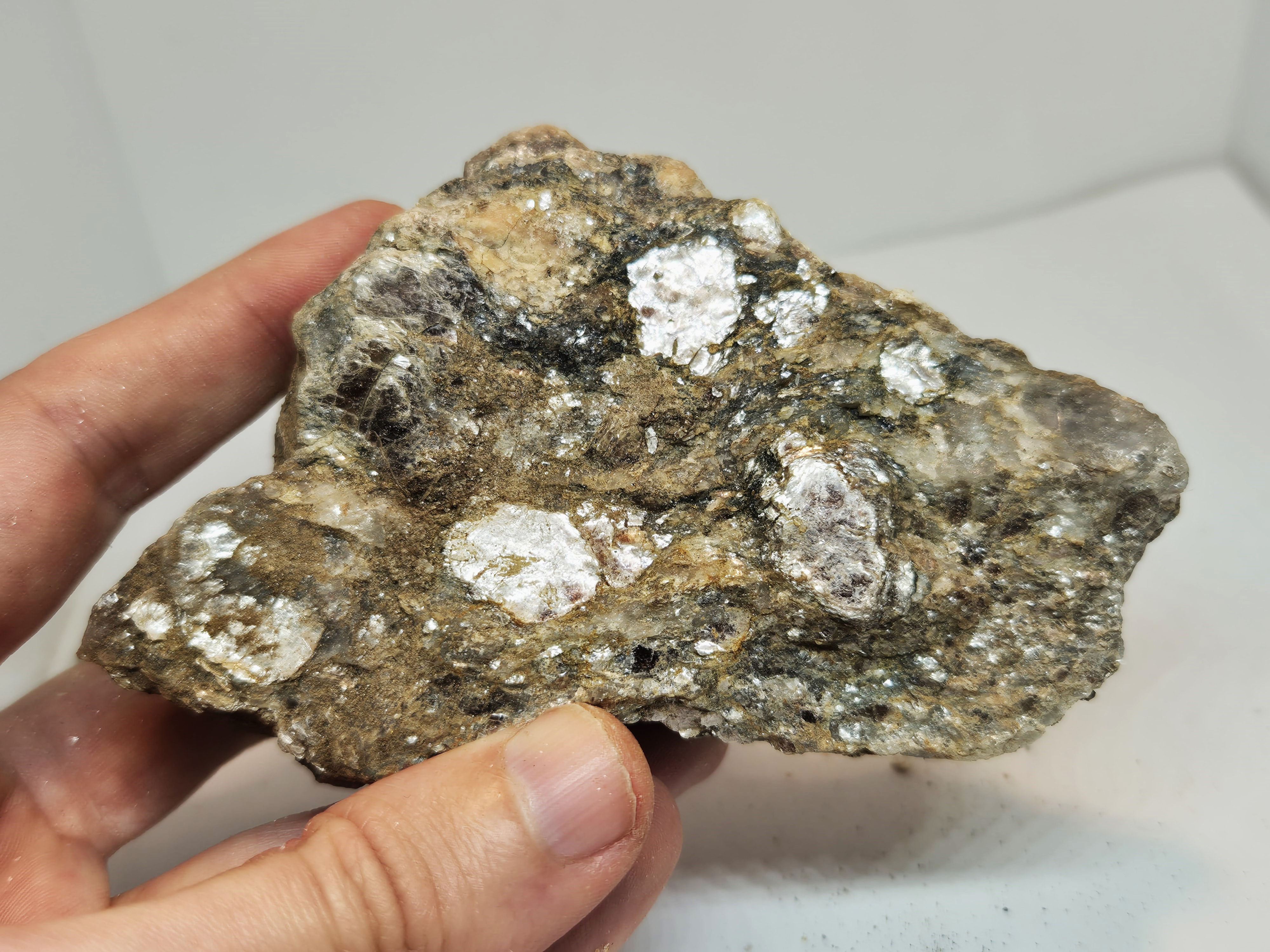 Micas dans Feldspath et Quartz, Fréjus ( 83 ) 11.1cm