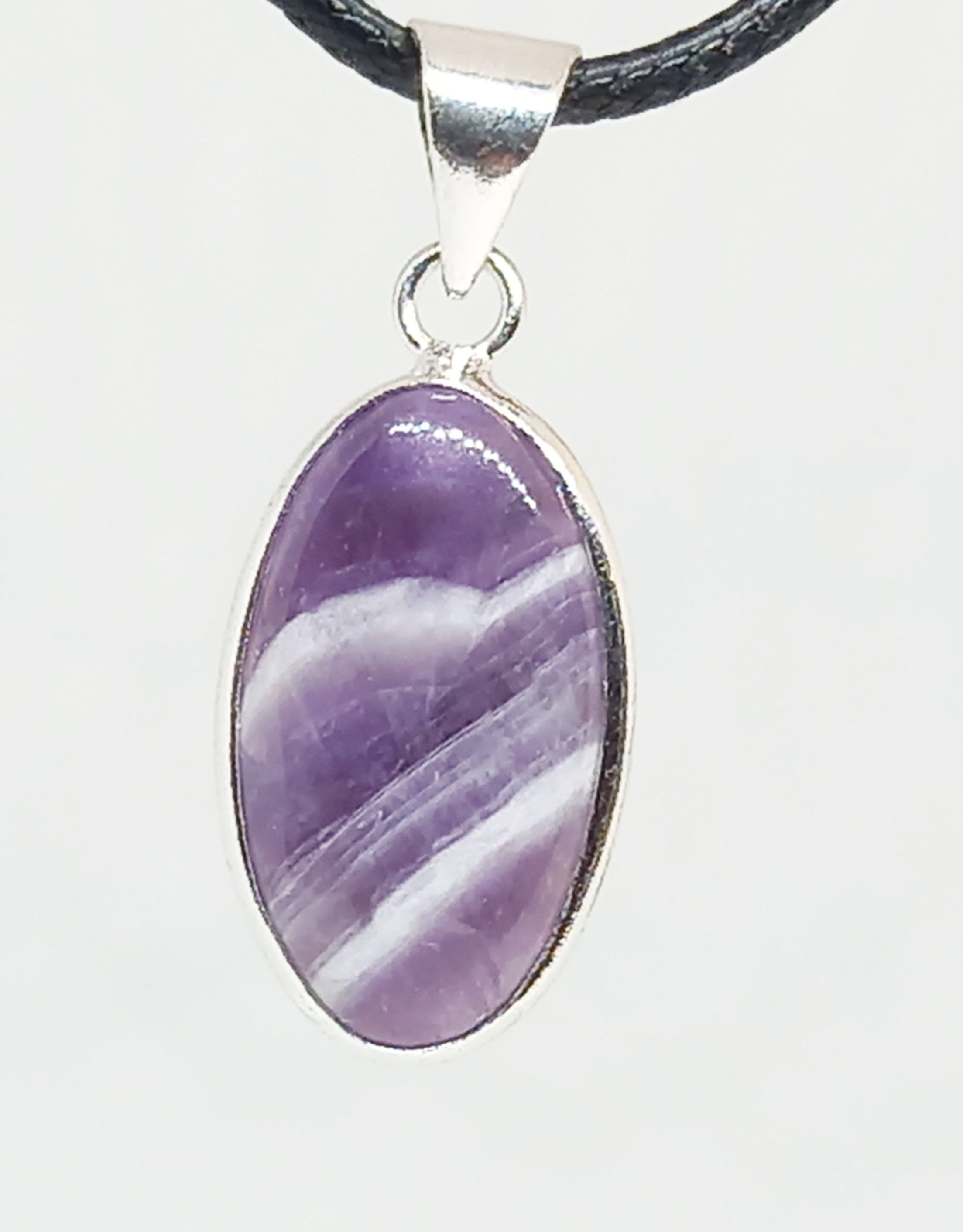 Amethyste chevron pendentif 3.8cm