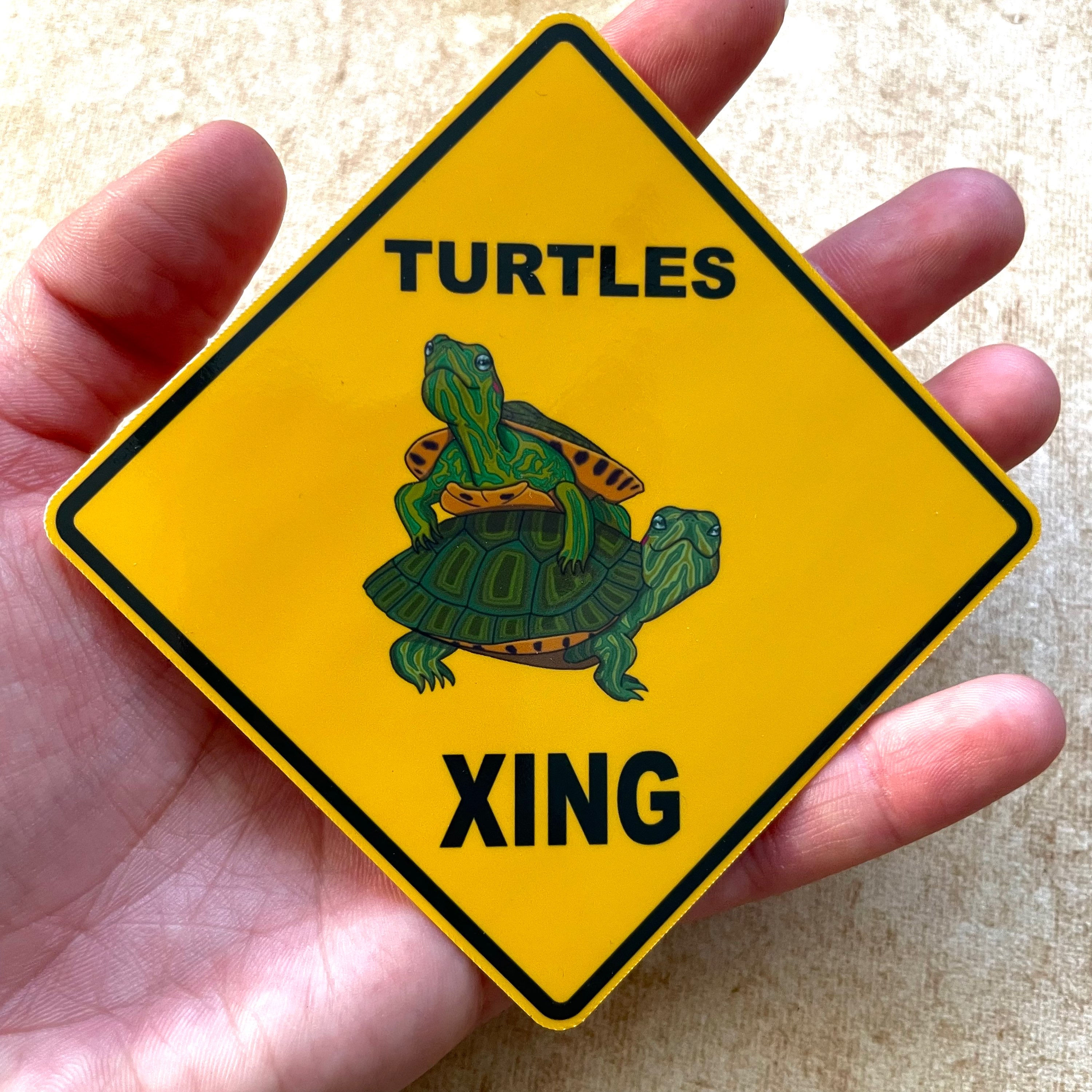 Turtles crossing sticker / decal
