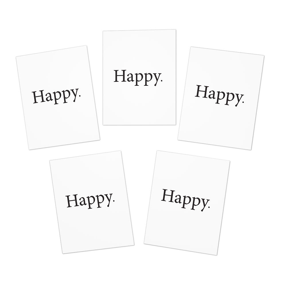 Happy Everything! 5-Pack Custom Cards front views