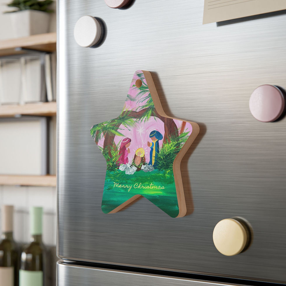 Thumbnail: Nativity in Palm Trees Ornament