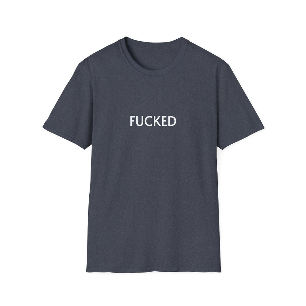 Thumbnail: FCKD T-shirt front view shown in Navy blue