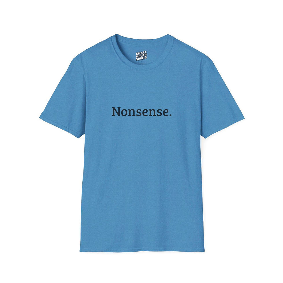 Thumbnail: Nonsense T-shirt front shown in blue