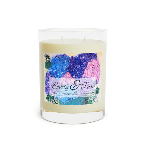 Hydrangea Lovely & Pure Scented Candles Full Glass HappyLittleCardStore